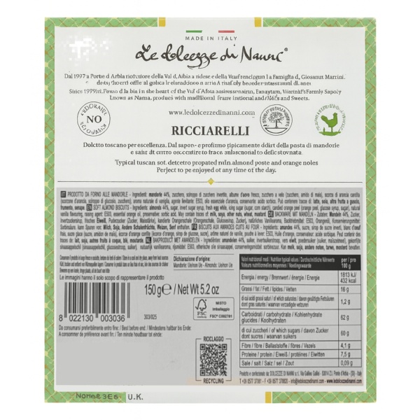 Ricciarelli Almond Pastries 150 g – Le Dolcezze di Nanni