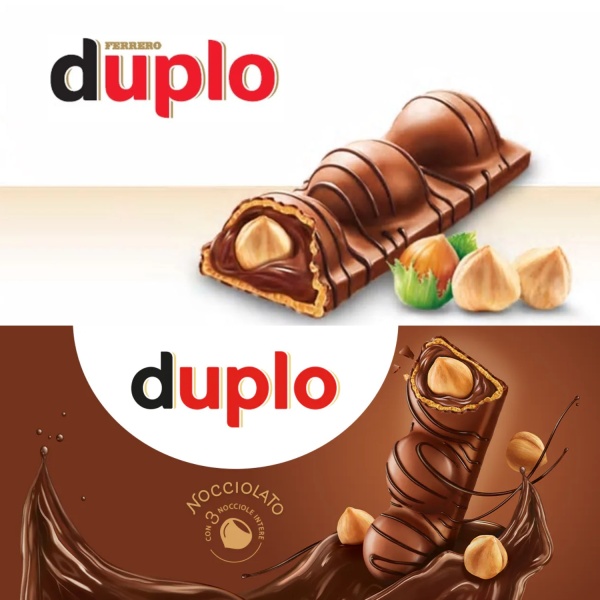 Duplo Nocciolato 26 g – Milk Chocolate Wafer with Hazelnut Cream & Whole Hazelnuts – Ferrero