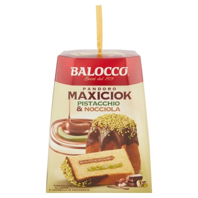 Balocco Pandoro Maxiciok Pistachio and Hazelnut Cream Italian Cake