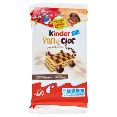 Kinder Pan e Cioc – 10 Chocolate Sponge Cakes (29 g Each)
