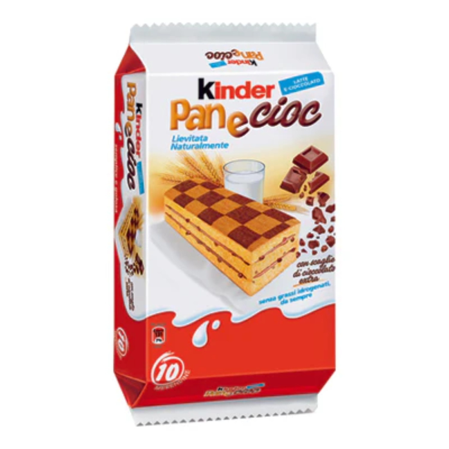 Kinder Pan e Cioc – 10 Soft Sponge Cakes with Cocoa Filling (290 g)