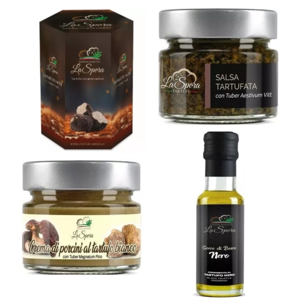 La Spora Gift Box “Hexagonal Box 2” | Truffle Sauce & Cream Set