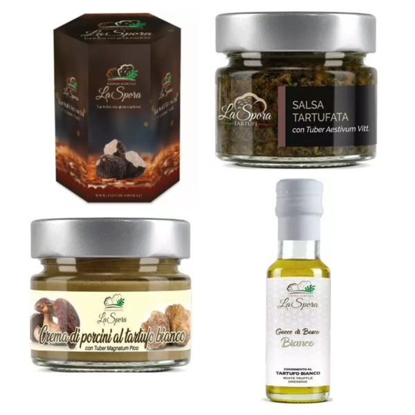 La Spora Truffle Gift Box “Hexagonal Box 2” – Gourmet Italian Truffle Selection