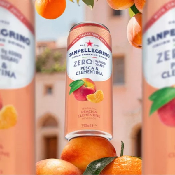 Sanpellegrino Pesca & Clementina Zero Added Sugar – Can 33 cl