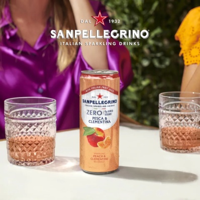 Sanpellegrino Pesca & Clementina Zero Added Sugar – Can 33 cl