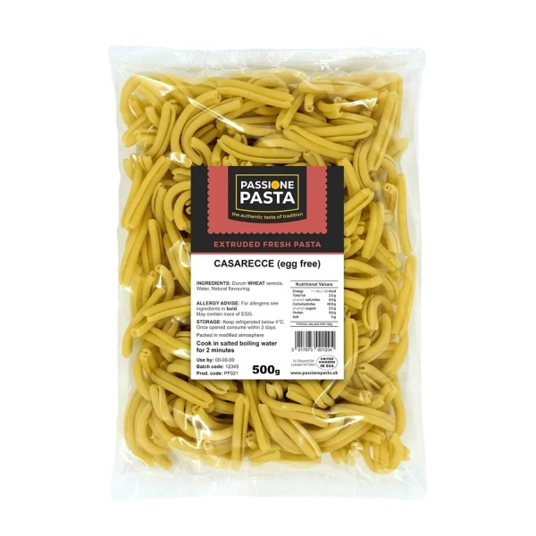 Fresh Casarecce Egg-Free Pasta 500 g – Passione Pasta