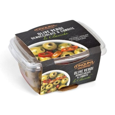 Olive Verdi Denocciolate - Premium Seasoned Green Olives