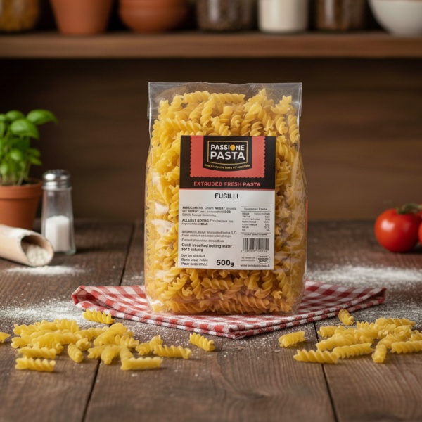 Fresh Egg Fusilli 500 g – Passione Pasta
