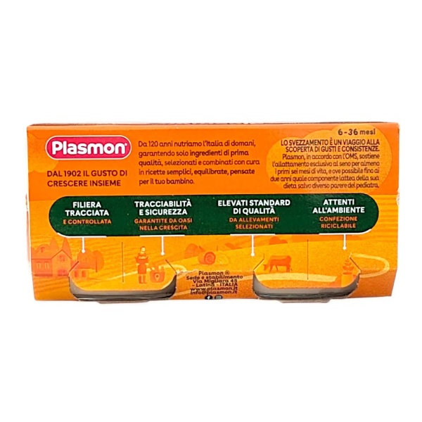 Multipack 12X Plasmon Homogenized Chicken with Cereals - 2x80g | Pollo con Cereali