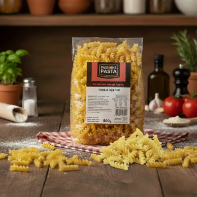 Egg-Free Fusilli Fresh Pasta 500 g – Passione Pasta