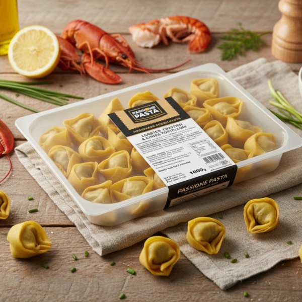 Fresh Lobster, Crayfish & Chives Tortelloni 1 Kg – Passione Pasta