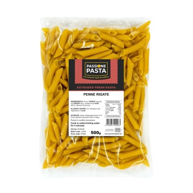 Fresh Egg Penne Rigate 500 g – Passione Pasta