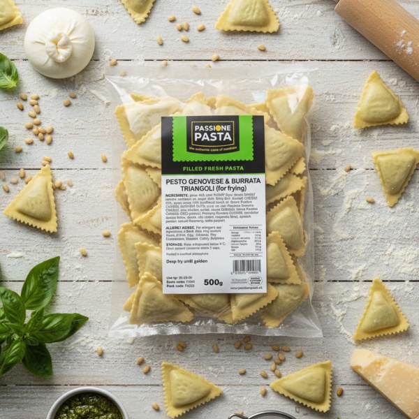 Pesto & Burrata Triangoli 500 g – Passione Pasta
