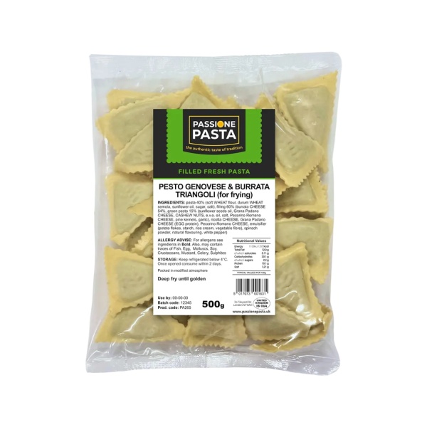 Pesto & Burrata Triangoli 500 g – Passione Pasta