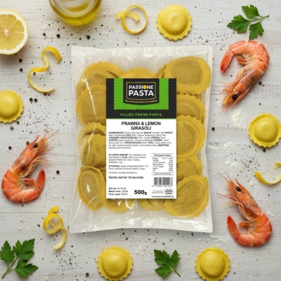 Prawns & Lemon Girasoli 500 g – Passione Pasta
