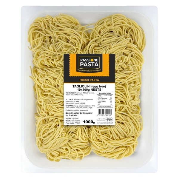 Fresh Egg-Free Tagliolini – 1 kg