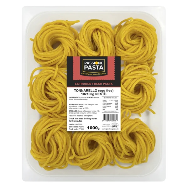 Fresh Egg-Free Tonnarello – 1 kg