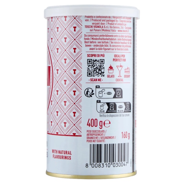 Amarena Candied Sour Black Cherries in Syrup – 250g Jar