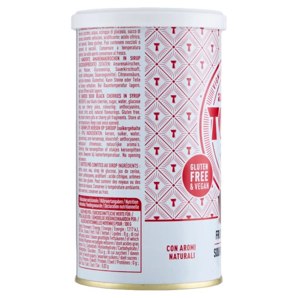 Amarena Candied Sour Black Cherries in Syrup – 250g Jar