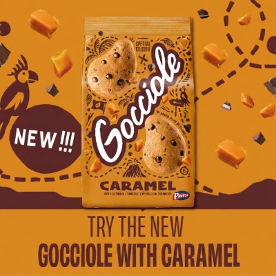 Gocciole Caramel Chocolate Chip Biscuits 300 g – Pavesi