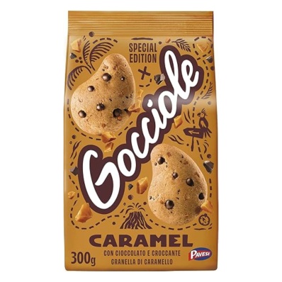 Gocciole Caramel Chocolate Chip Biscuits 300 g – Pavesi