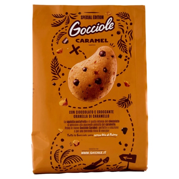 Gocciole Caramel Chocolate Chip Biscuits 300 g – Pavesi