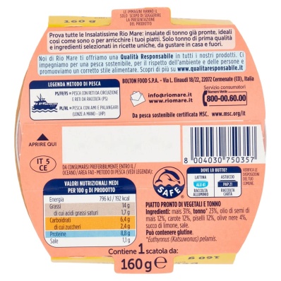 Rio Mare Insalatissime Tuna & Sweetcorn Salad 160 g