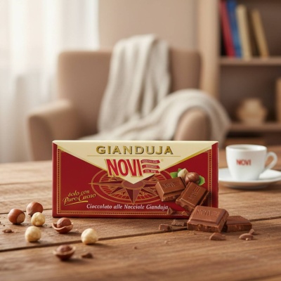 Gianduja Chocolate with Pure Cocoa 100g – Novi