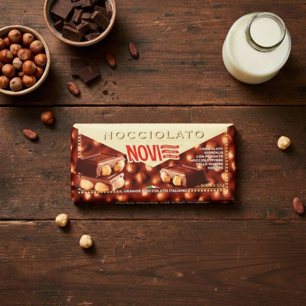 Nocciolato Gianduja Chocolate with Whole Hazelnuts 130g – Novi