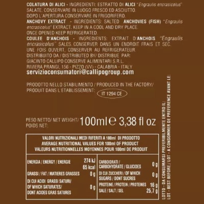 Callipo Colatura di Alici: Premium Anchovy Extract