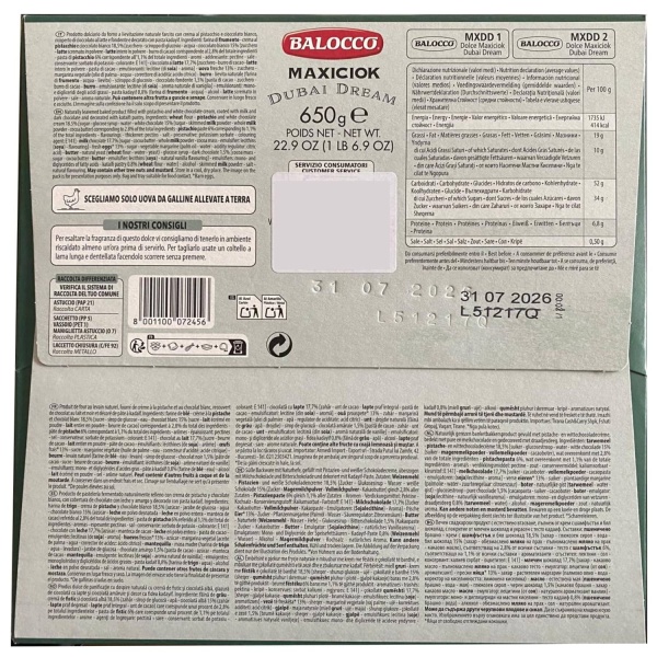 Colomba Maxiciok Dubai Dream 650g – Balocco