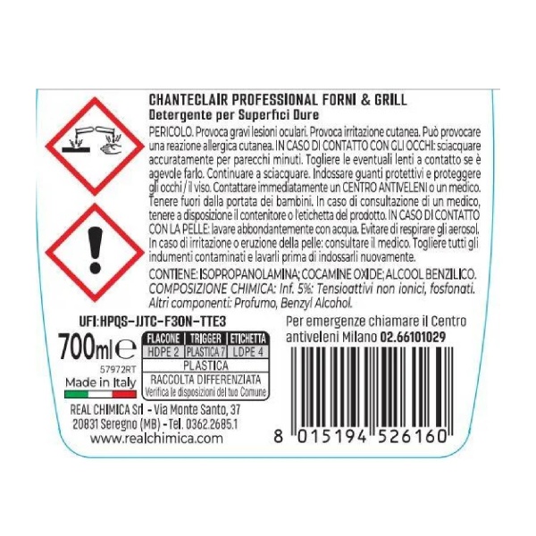 Oven & Grill Degreaser Professional 700ml – Chanteclair