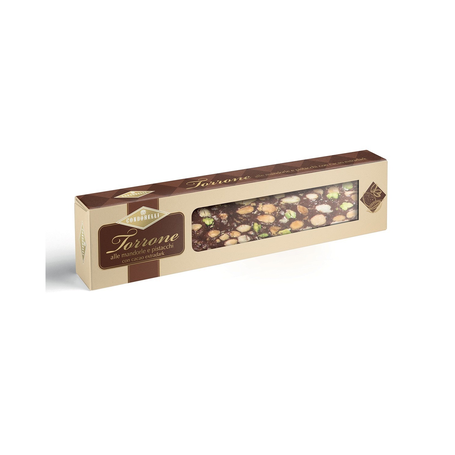 Condorelli Torrone Classico Extra Dark - almonds and pistachios (150gr)