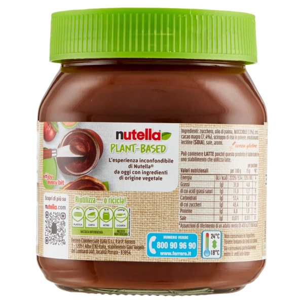 Nutella Plant Based 350g Vegan Hazelnut Spread