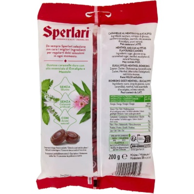 Sperlari Candies Club - Menthol and Eucalyptus (Caramelle Mentolo e Eucalipto) - 200g