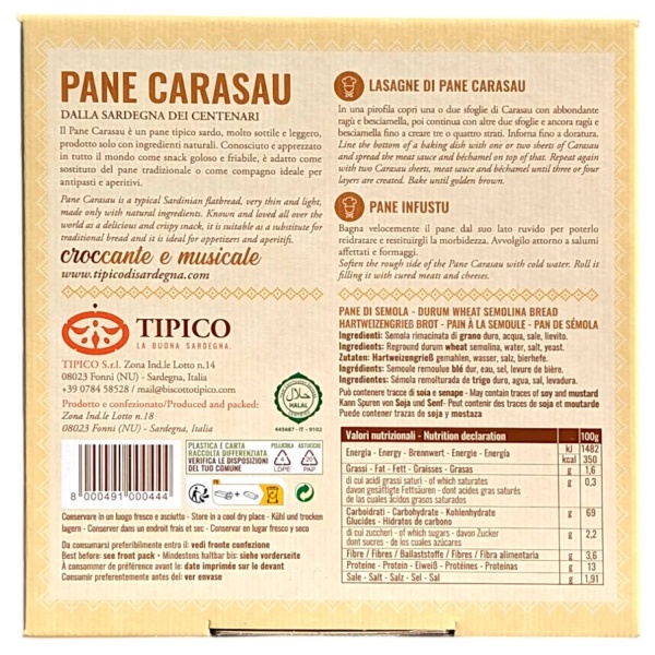 Pane Carasau – Thin and Crispy Sardinian Flatbread 250g