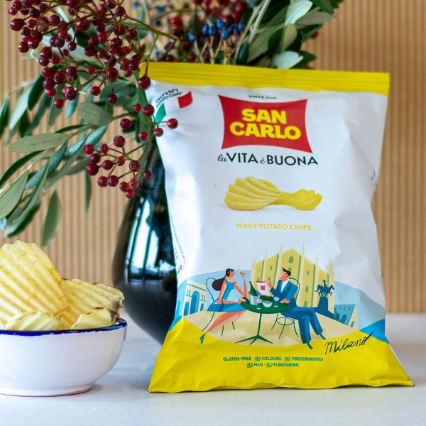 San Carlo Rustica Wavy Crisps 180g Italian Chips