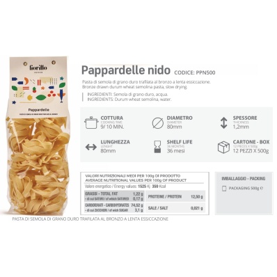 Bronze Cut Pappardelle 500g - Fiorillo
