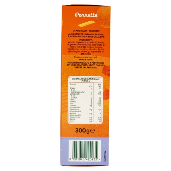 Plasmon Mini Pennette Baby Pasta 300g