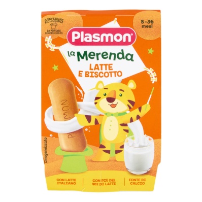 Plasmon Merenda Milk and Biscuit - Latte e Biscotti  2x120g