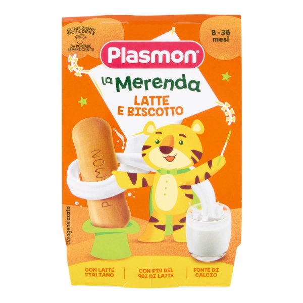 Plasmon Merenda Milk and Biscuit - Latte e Biscotti  2x120g