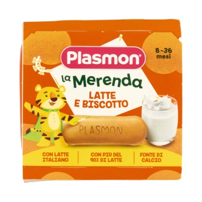 Plasmon Milk & Biscuit Baby Dessert 2x120g
