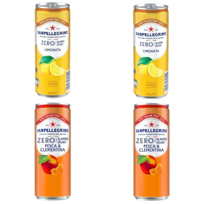 San Pellegrino Zero Bundle - 2x Lemon, 2x Pesca & Clementina - 4x33cl