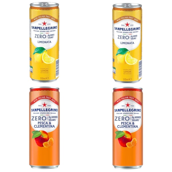 San Pellegrino Zero Bundle - 2x Lemon, 2x Pesca & Clementina - 4x33cl