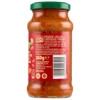 Star Gran Legù Red Lentils & Vegetables Sauce 260g
