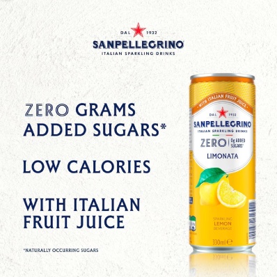 Sanpellegrino Limonata Zero Sugar 330ml Can