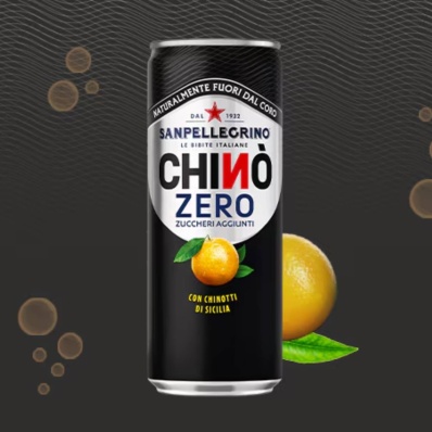 Sanpellegrino Chinò Zero 330ml – No Sugar, Bitter Citrus