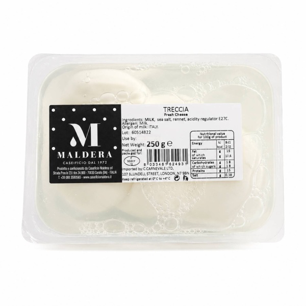Fresh Mozzarella Treccia 250g Avg - Maldera