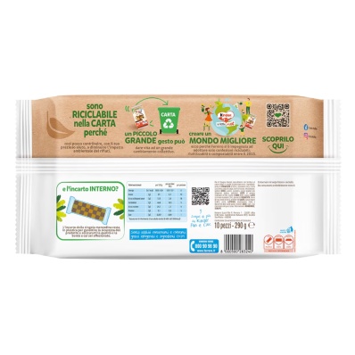 Kinder Pan e Cioc – 10 Soft Sponge Cakes with Cocoa Filling (290 g) - Back - ingredients