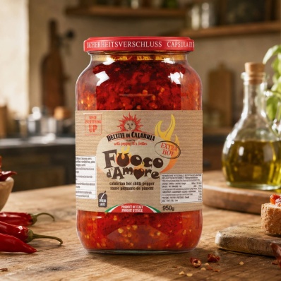 Calabrian Hot Chilli Pepper Sauce 950g - Delizie Di Calabria